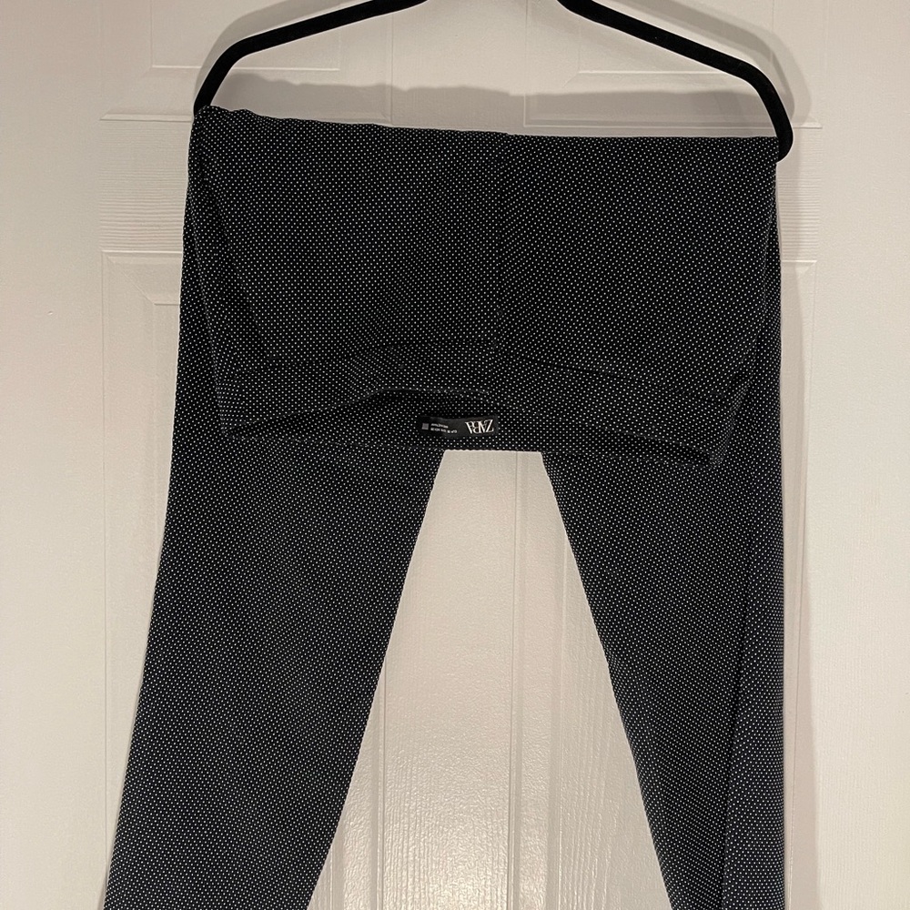 Zara Navy and White Dotted Pants
